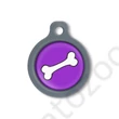 Kép 1/2 - Blucky Bone Purple Dog Tag medium