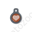 Kép 1/2 - Blucky Heart Brown Dog Tag small