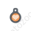 Kép 1/2 - Blucky Heart Orange Dog Tag small