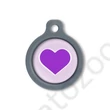 Kép 1/2 - Blucky Heart Pastel Purple Dog Tag medium