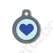 Kép 1/2 - Blucky Heart Pastel Turquoise Dog Tag medium