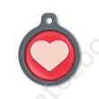Kép 1/2 - Blucky Heart Red Dog Tag large