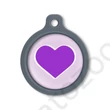 Kép 1/2 - Blucky Heart Pastel Purple Dog Tag large