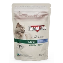 BONACIBO POUCH - WET ADULT CAT FOOD - LIVER 85g BONACIBO POUCH - WET ADULT CAT FOOD - LIVER 85g