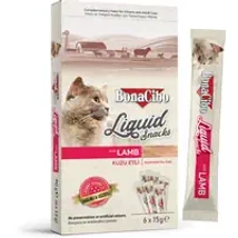 BONACIBO SNACKS for CATS LIQUID SNACKS - LAMB 6x15g