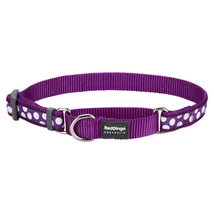 Red Dingo White Spots Purple Large Martingale nyakörv