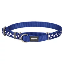 Red Dingo White Spots Dark Blue Large Martingale nyakörv
