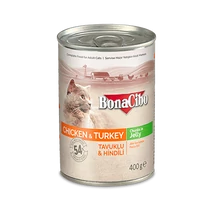 BONACIBO CANNED CAT FOODS CHICKEN & TURKEY 400g BONACIBO CANNED CAT FOODS CHICKEN & TURKEY 400g