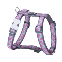 Red Dingo Stars Grey/Hot Pink Large kutya hám