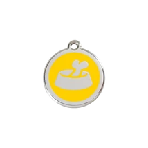 Red Dingo Rozsdamentes kutyatál mintás acél biléta sárga