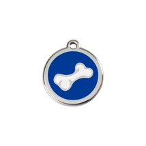 Red Dingo Rozsdamentes csont mintás acél biléta sötétkék