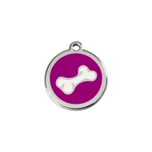 Red Dingo Rozsdamentes csont mintás acél biléta lila