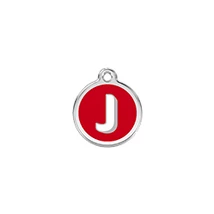 Red Dingo Rozsdamentes J betű mintás acél biléta Red Dingo Rozsdamentes J betű mintás acél biléta