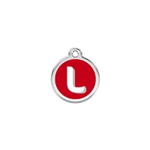 Red Dingo Rozsdamentes L betű mintás acél biléta