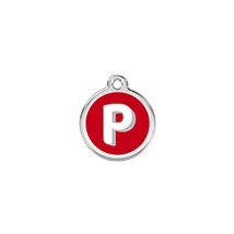 Red Dingo Rozsdamentes P betű mintás acél biléta