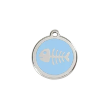 Red Dingo Rozsdamentes halcsont mintás acél biléta világoskék