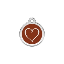 Red Dingo Rozsdamentes törzsi szív mintás acél biléta barna