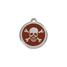 Red Dingo Rozsdamentes koponya-keresztcsont mintás acél biléta barna