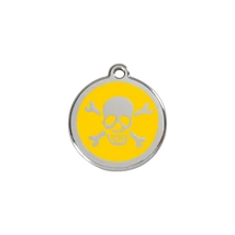 Red Dingo Rozsdamentes koponya-keresztcsont mintás acél biléta sárga