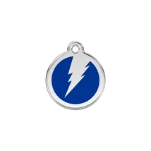 Red Dingo Rozsdamentes villám mintás acél biléta sötétkék