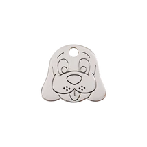 Red Dingo Rozsdamentes acél biléta kutya arc