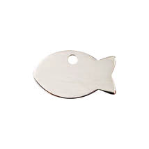 Red Dingo Rozsdamentes acél biléta hal forma