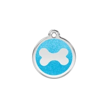 Red Dingo Csillámos Rozsdamentes csont mintás acél biléta világoskék