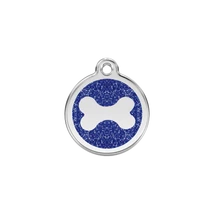 Red Dingo Csillámos Rozsdamentes csont mintás acél biléta sötétkék