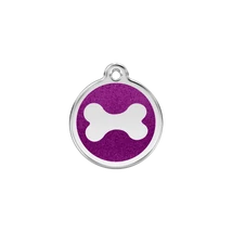 Red Dingo Csillámos Rozsdamentes csont mintás acél biléta lila