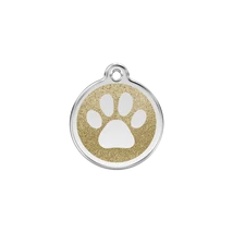 Red Dingo Csillámos Rozsdamentes mancs mintás acél biléta arany