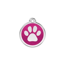 Red Dingo Csillámos Rozsdamentes mancs mintás acél biléta hot pink