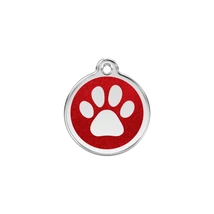 Red Dingo Csillámos Rozsdamentes mancs mintás acél biléta piros