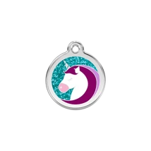 Red Dingo Csillámos Rozsdamentes unikornis mintás acél biléta