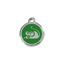 Red Dingo Rozsdamentes egér mintás acél biléta zöld