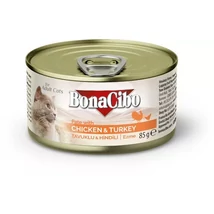 BONACIBO CANNED CAT FOODS PATE CHICKEN - TURKEY 85g 2024.10 havi lejárat