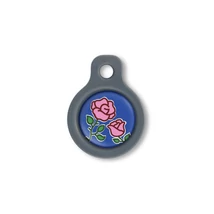 Blucky Blooming Rose Dark Blue Dog Tag small