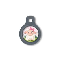 Blucky Baby Lamb Girl Rose Dog Tag small