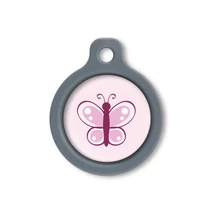 Blucky Butterfly Rose Dog Tag medium