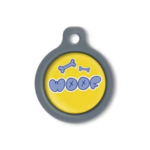 Blucky Graffiti Yellow Dog Tag medium
