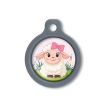 Blucky Baby Lamb Girl Rose Dog Tag medium