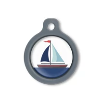 Blucky Azure White Dog Tag medium