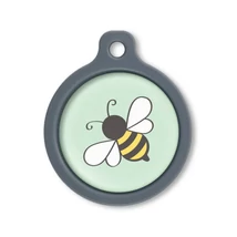 Blucky Bee Lime Green Dog Tag large