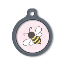 Blucky Bee Rose Dog Tag large