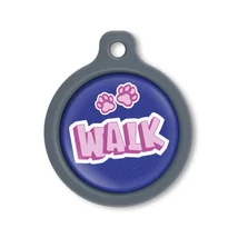 Blucky Graffiti Dark Blue Dog Tag large