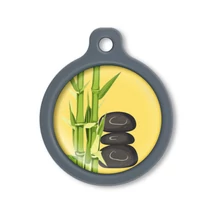 Blucky Bamboo Yellow Dog Tag large