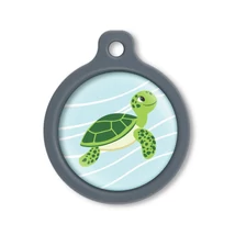 Blucky Baby Turtle Pastel Turquoise Dog Tag large