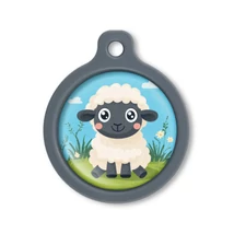 Blucky Baby Lamb Boy Turquoise Blue Dog Tag large