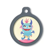 Blucky Beastie Pastel Yellow Dog Tag large