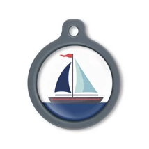 Blucky Azure White Dog Tag large