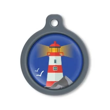 Blucky Azure Dark Blue Dog Tag large